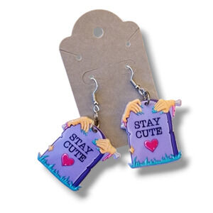 Stay Cute Gravestone Pastel Earrings